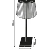 LED Bordlampe | Sort | Genopladelig | USB | 270lm | CCT