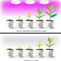 LED Grolys Pære E27 | 5 pak | 14,4 PPF | 11W | PLANTY