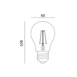 LED Grolys Pære E27 | 10,98 PPF | 8W | PLANTY | Glas
