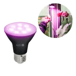 LED Grolys Pære E27 | 7,4 PPF | 7W | PLANTY | Sort