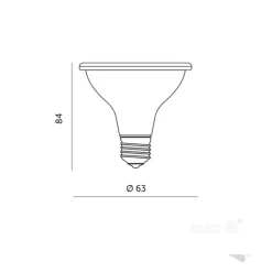 LED Grolys Pære E27 | 7,4 PPF | 7W | PLANTY | Sort