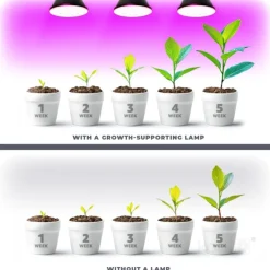 LED Grolys Pære E27 | 7,4 PPF | 7W | PLANTY | Sort