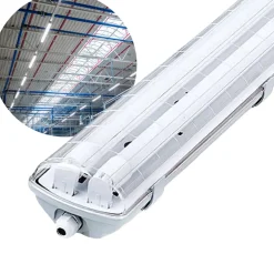 LED Industriarmatur | 120cm | IP65 | 4000K | 5760lm | 2x18W | Dobbelt Lysstofrørs armatur