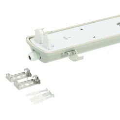 LED Industriarmatur | 120cm | IP65 | 4000K | 5760lm | 2x18W | Dobbelt Lysstofrørs armatur