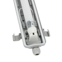 LED Industriarmatur | 120cm | 12-Pak | 4000K | 2160lm | 1x18W | IP65 | Inkl. LED Rør