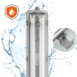 LED Industriarmatur | 120cm | 10 stk. Pakke (Sætpris) | 2x18W | T8 LED Rør | 4000K