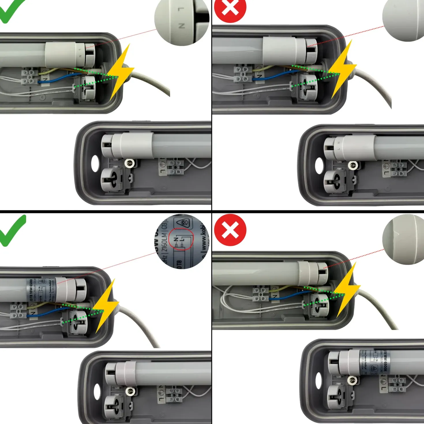LED Industriarmatur 120cm | 10 stk. Pakke (Sætpris) | 6500K | 2x18W | T8 Rør