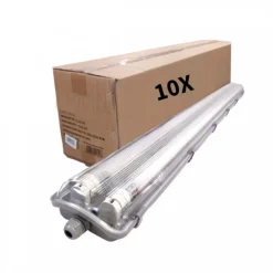 LED Industriarmatur 120cm | 10 stk. Pakke (Sætpris) | 6500K | 2x18W | T8 Rør