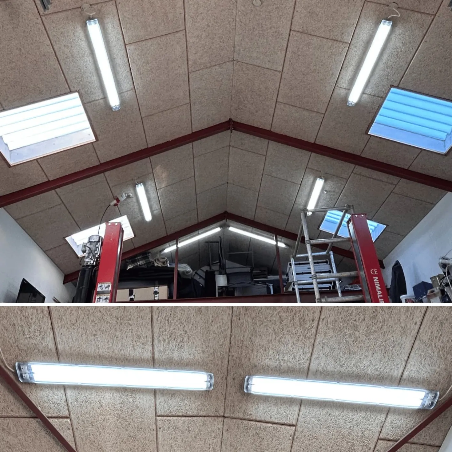 LED Industriarmatur 120cm | 10 stk. Pakke (Sætpris) | 6500K | 2x18W | T8 Rør