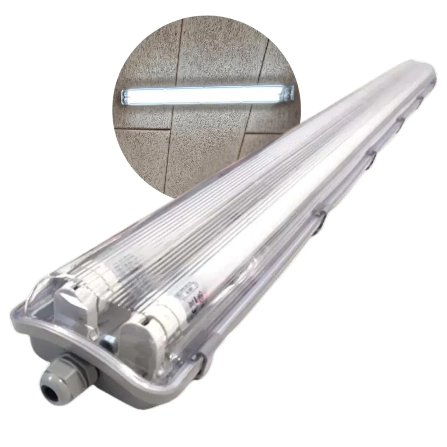LED Industriarmatur 120cm | 10 stk. Pakke (Sætpris) | 6500K | 2x18W | T8 Rør