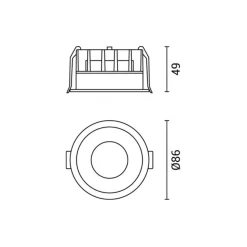 LED Lavprofil Indbygningsspot | CCT | 1000lm | 10W | BRIDGELUX | Hvid