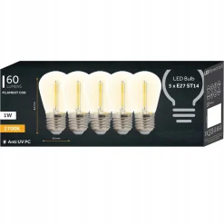 LED lyskæde med pærer | 10m | inkl. 20 stk. Filament Plast Pære | 2700K