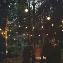 LED lyskæde med pærer | 10m | inkl. 10 stk. Filament Plast Pære | 2700K