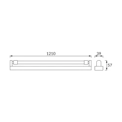 LED Lysstofrør Armatur | Inkl. 18W T8 Rør | 120cm | IP20