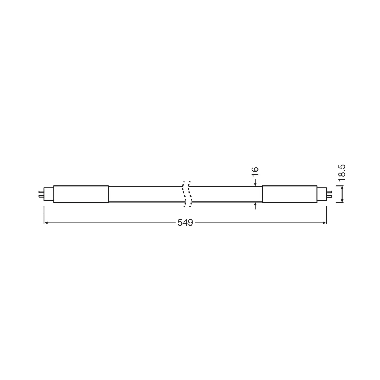 LED Lysstofrør | 549mm | T5 | 3000K | 1000lm | 7W | OSRAM