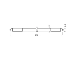 LED Lysstofrør | 849mm | T5 | 3000K | 1550 lm | 11W | OSRAM