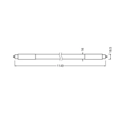 LED Lysstofrør | 1149mm | T5 | 4000K | 2400lm | 16W | OSRAM
