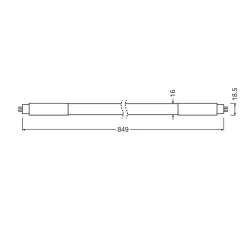 LED Lysstofrør | 849mm | T5 | 4000K | 1700lm | 11W | OSRAM