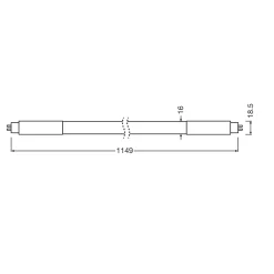 LED Lysstofrør | 1149mm | T5 | 3000K | 2160lm | 16W | OSRAM