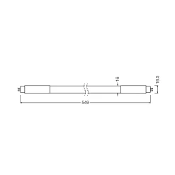 LED Lysstofrør | 549mm | T5 | 4000K | 1050lm | 7W | OSRAM