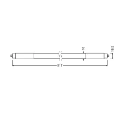 LED Lysstofrør | 517mm | T5 | 4000K | 850lm | 7W | OSRAM