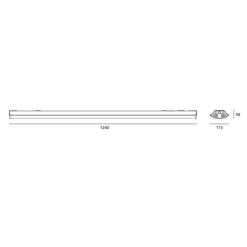 LED Lysstofrørs Armatur | 120cm | T8 rør | 2x LED Rør | DELFIA