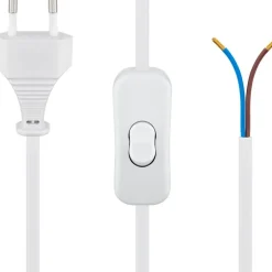 Ledning med afbryder | Hvid | 1,5m (51349)