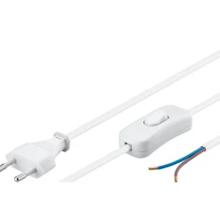 Ledning med afbryder | Hvid | 1,5m (51349)