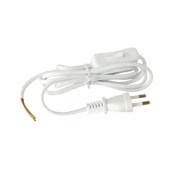 Ledning med Afbryder | 460W | 2,5m | Hvid