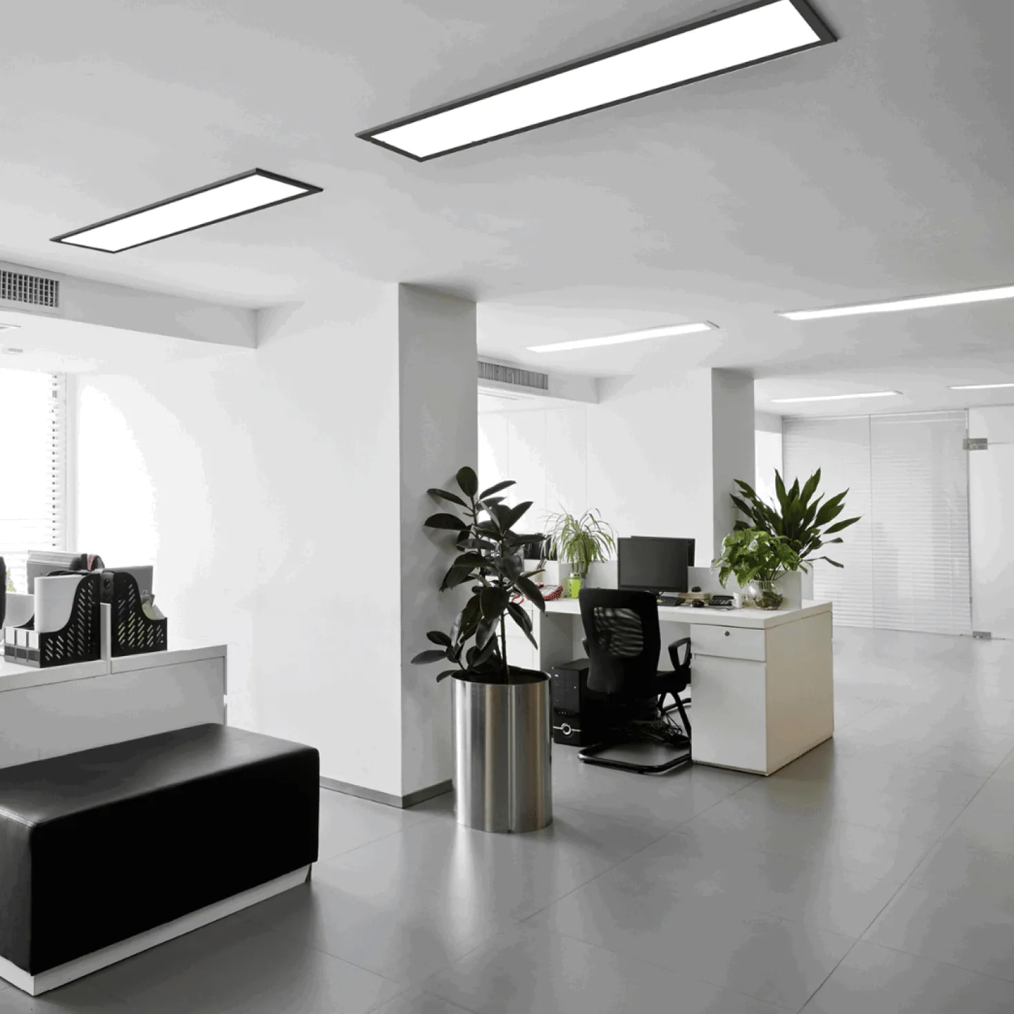 LED Panel 30x120 | 4000K | 3960lm | 36W | BRISBANE | Indbygget Ramme | Sort