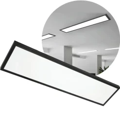 LED Panel 30x120 | 4000K | 3960lm | 36W | BRISBANE | Indbygget Ramme | Sort
