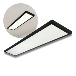 LED Panel 30x120 | 4000K | 4000lm | 40W | LITE | Indbygget Ramme | Sort