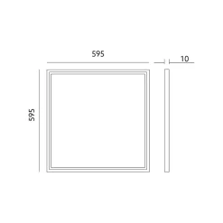 LED PANEL 60x60 | 4000K | 4800lm | 48W | MIA | Hvid