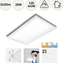LED Panel 30x60 | 4000K | 3120lm | 25W | NELIO G2 | Hvid