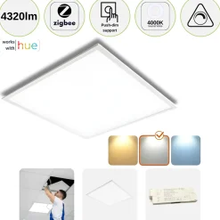 LED Panel 60x60 | 4000K | 4320lm | 36W | NELIO G2 | Zigbee | Hvid