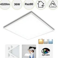 LED Panel 60x60 | 3000K | 4320lm | 36W | NELIO G2 | Zigbee | Hvid