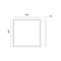 LED Panel 60x60 | 3000K | 4320lm | 36W | NELIO G2 | Zigbee | Hvid