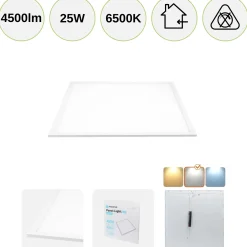 LED Panel 60x60 | 6500K | 4500lm | 25W | SHINE | UGR19 | Hvid