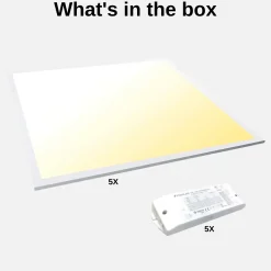 LED Panel 60x60 | 5-Pak | CCT | 3200lm | 32W | SMART | Zigbee | Hvid