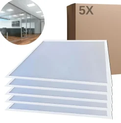 LED Panel 60x60 | 5-Pak | 4000K | 3640lm | 26W | BRIGHT | UGR19 | Hvid