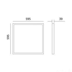 LED Panel 60x60 | 6-Pak | 4000K | 4320lm | 36W | BRISBANE | Indbygget Ramme | Hvid