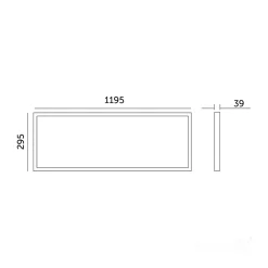 LED Panel 30x120 | 6-Pak | 4000K | 4320lm | 36W | BRISBANE | Indbygget Ramme | Hvid