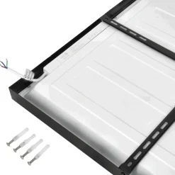 LED Panel 60x60 | 6-Pak | 4000K | 3960lm | 36W | BRISBANE | Indbygget Ramme | Sort