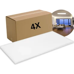 LED Panel 60x120 | 4-Pak | 3000K | 8640lm | 46W | GLOW | UGR19 | Hvid