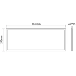 LED Panel 30x120 | 4-Pak | 4000K | 4000lm | 40W | LITE | Indbygget Ramme | Sort
