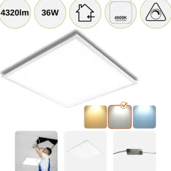 LED Panel 60x60 | 5-Pak | 4000K | 4320lm | 36W | NELIO G2 | Hvid
