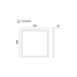 LED Panel 60x60 | 5-Pak | 3000K | 4000lm | 40W | NIRA | Hvid