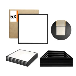 LED Panel 60x60 | 5-Pak | 4000K | 4000lm | 40W | NIRA | Inkl. Troldtektramme | Sort