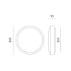 LED Plafond Lampe Med Sensor | Ø300mm | 4000K | 18W | 1800lm