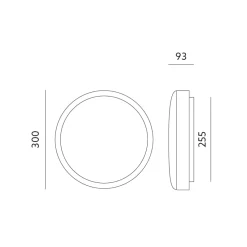 LED Plafond Lampe Med Sensor | Ø300mm | 4000K | 18W | 1800lm